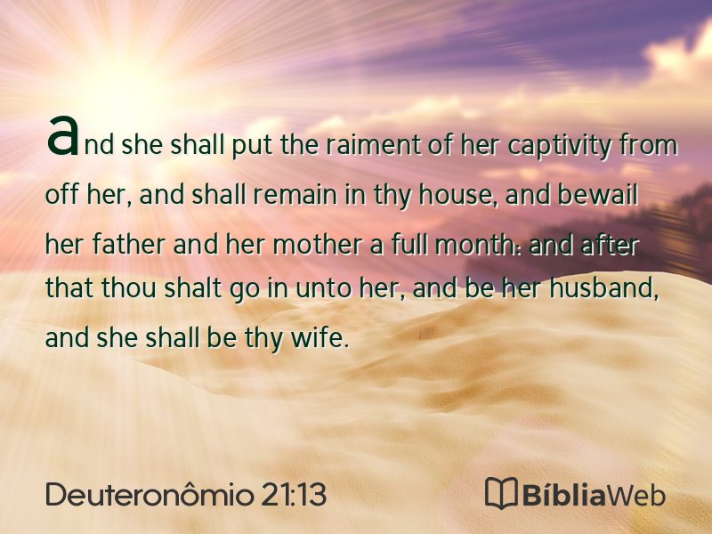 Deuteronômio 21:13 em imagem para compartilhar
