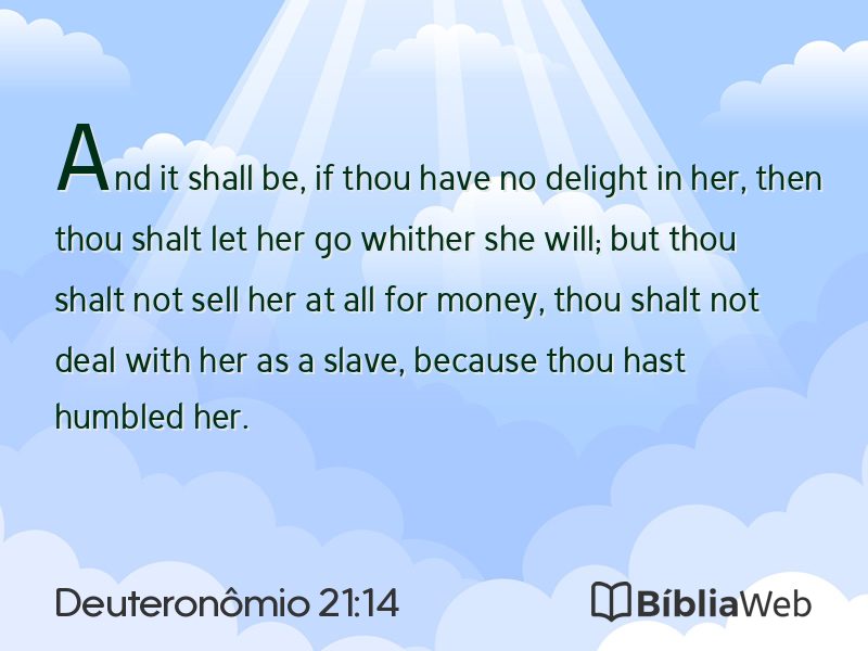 Deuteronômio 21:14 em imagem para compartilhar
