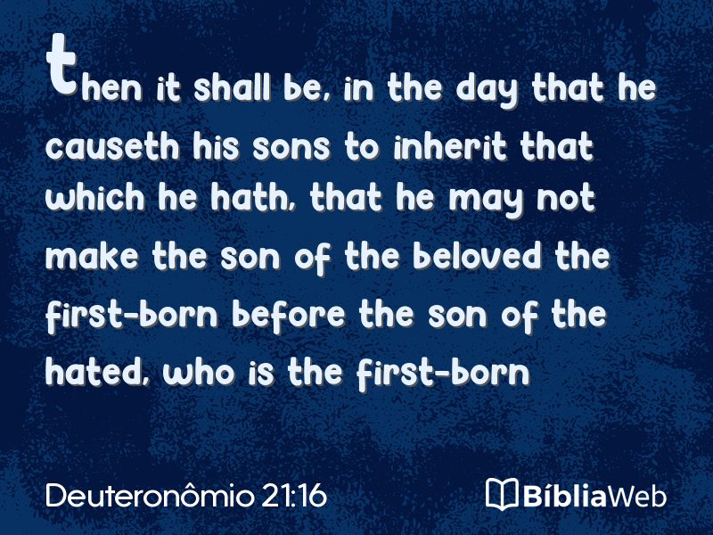 Deuteronômio 21:16 em imagem para compartilhar