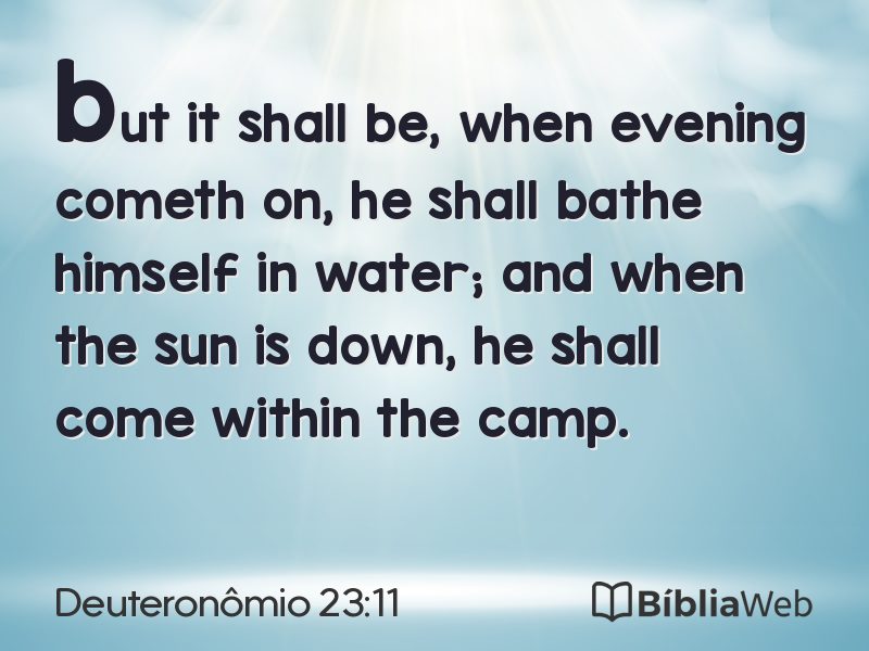 Deuteronômio 23:11 em imagem para compartilhar