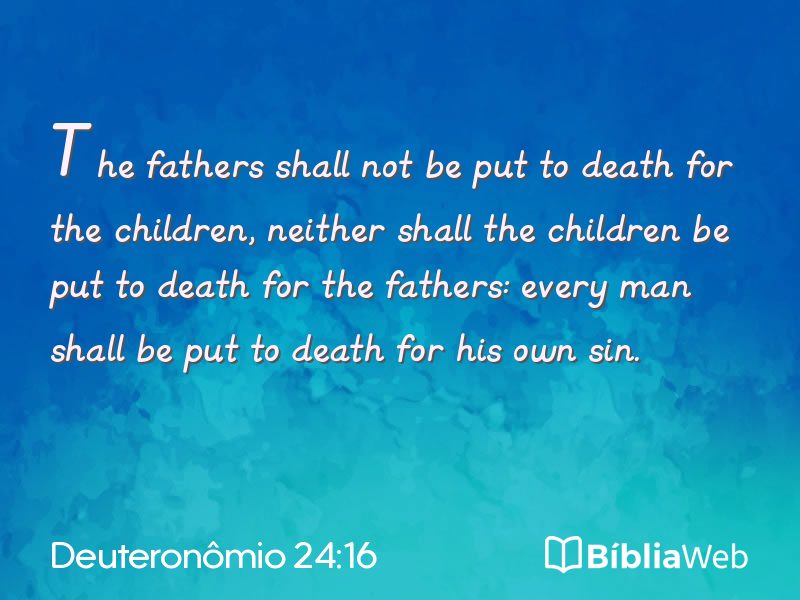 Deuteronômio 24:16 em imagem para compartilhar