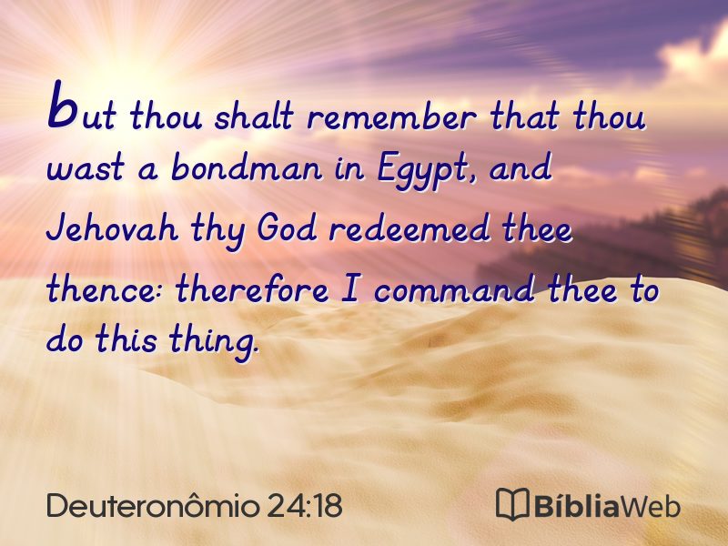 Deuteronômio 24:18 em imagem para compartilhar