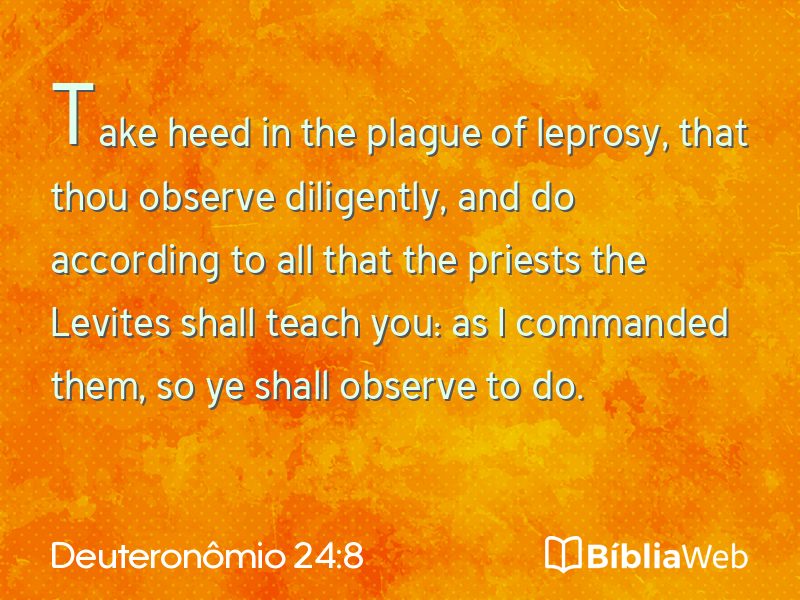 Deuteronômio 24:8 em imagem para compartilhar