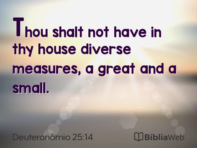 Deuteronômio 25:14 em imagem para compartilhar