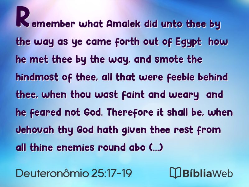 Deuteronômio 25:17-19 em imagem para compartilhar