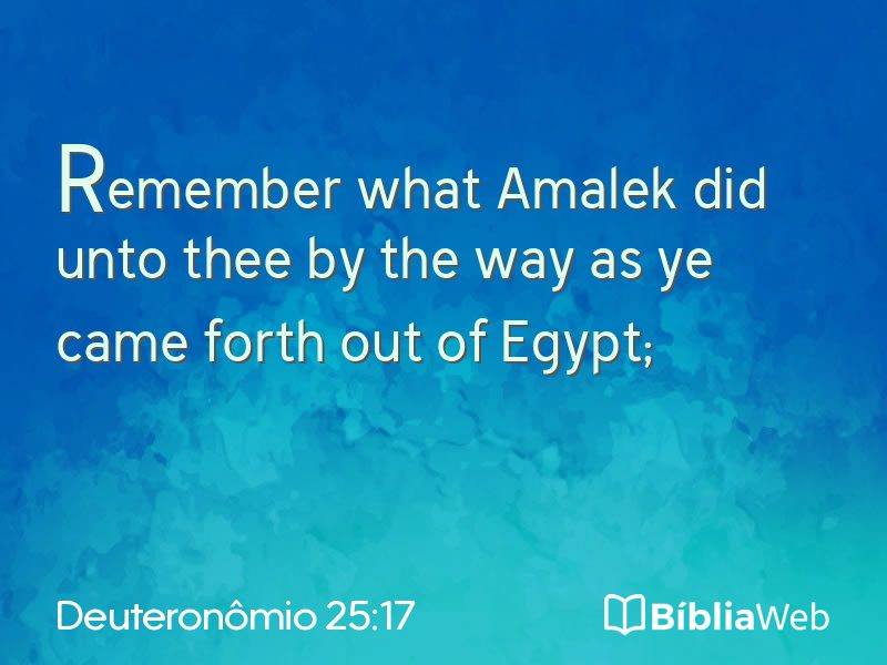 Deuteronômio 25:17 em imagem para compartilhar