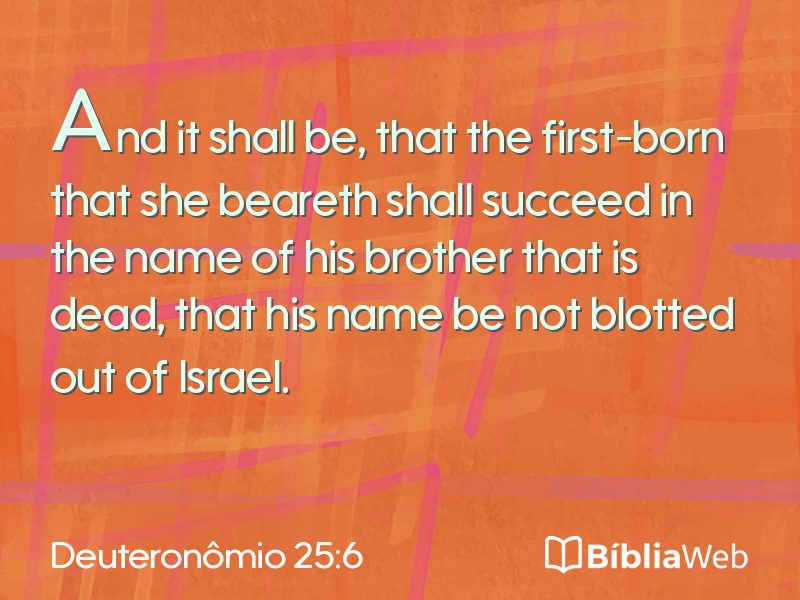Deuteronômio 25:6 em imagem para compartilhar