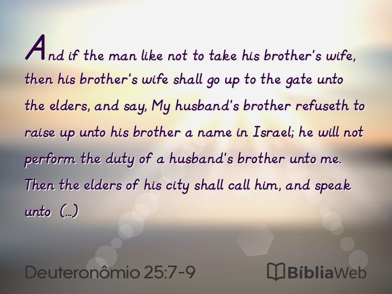 Deuteronômio 25:7-9 em imagem para compartilhar
