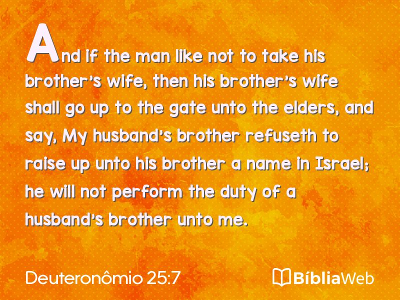 Deuteronômio 25:7 em imagem para compartilhar
