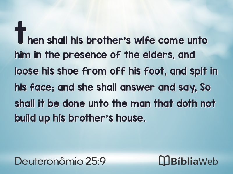 Deuteronômio 25:9 em imagem para compartilhar