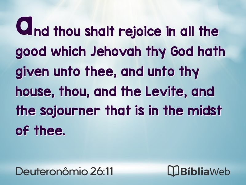 Deuteronômio 26:11 em imagem para compartilhar