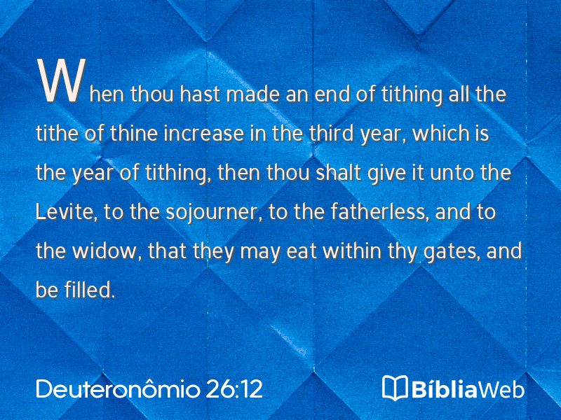 Deuteronômio 26:12 em imagem para compartilhar