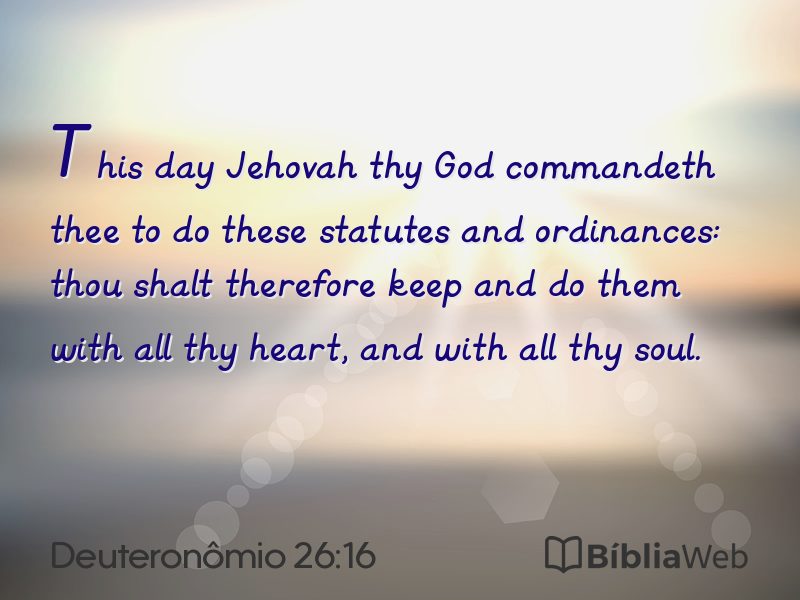 Deuteronômio 26:16 em imagem para compartilhar