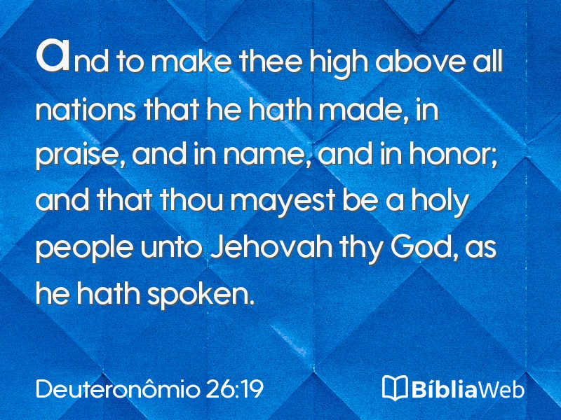 Deuteronômio 26:19 em imagem para compartilhar