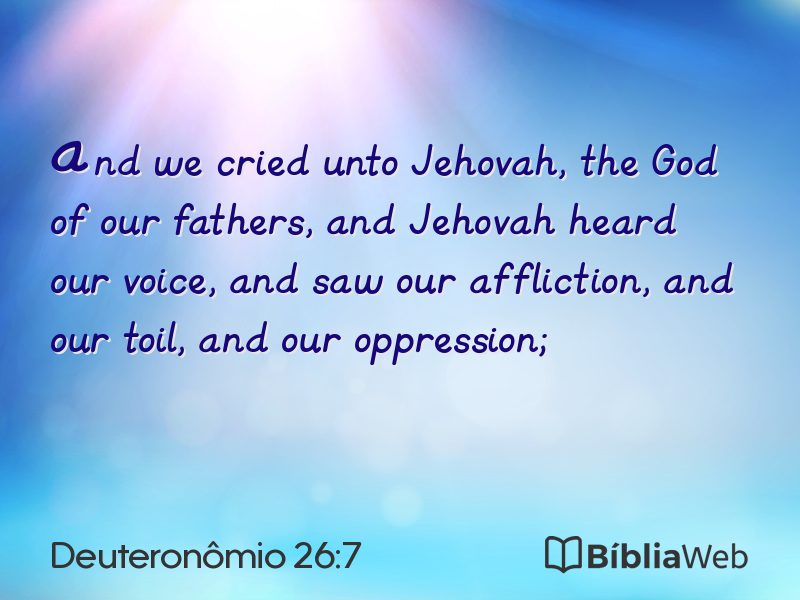Deuteronômio 26:7 em imagem para compartilhar