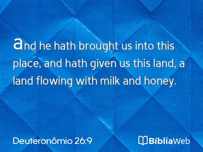 Deuteronômio 26:9 em imagem para compartilhar