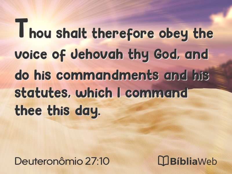Deuteronômio 27:10 em imagem para compartilhar