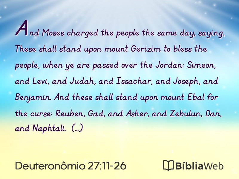 Deuteronômio 27:11-26 em imagem para compartilhar