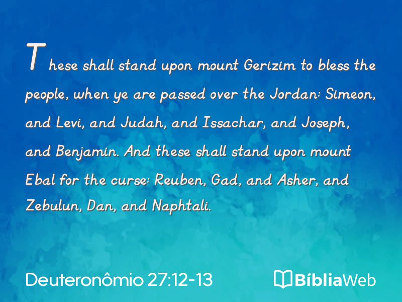 Deuteronômio 27:12-13 em imagem para compartilhar