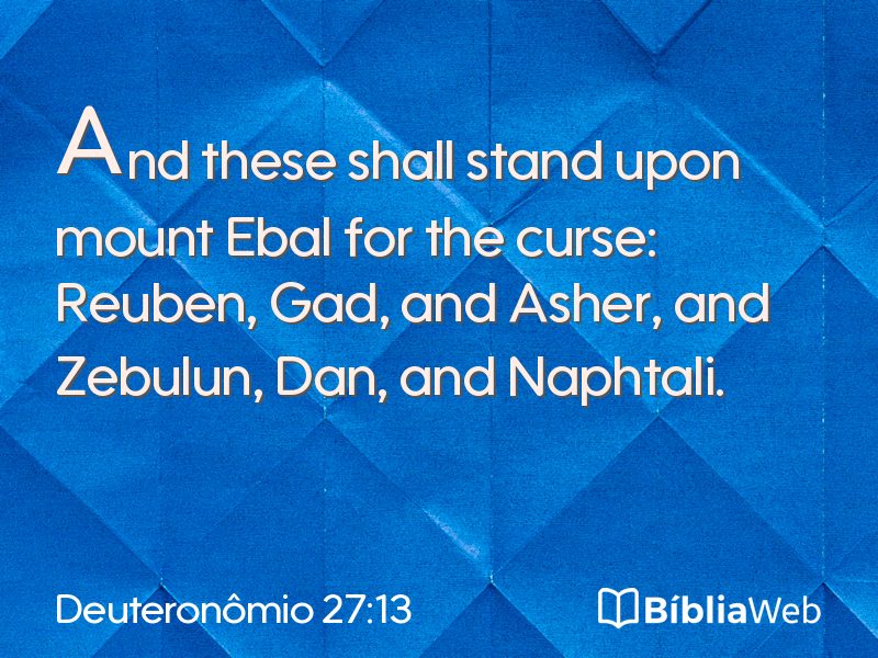 Deuteronômio 27:13 em imagem para compartilhar