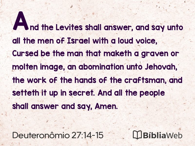 Deuteronômio 27:14-15 em imagem para compartilhar