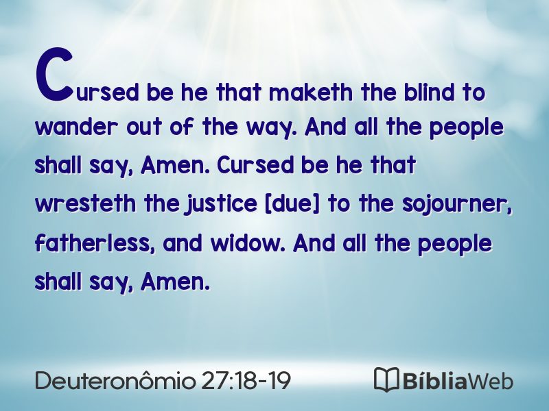 Deuteronômio 27:18-19 em imagem para compartilhar
