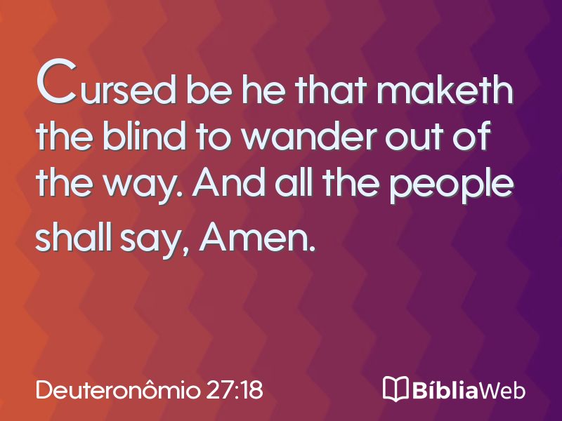 Deuteronômio 27:18 em imagem para compartilhar