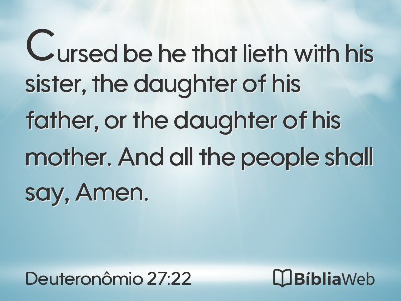 Deuteronômio 27:22 em imagem para compartilhar