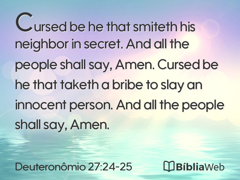 Deuteronômio 27:24-25 em imagem para compartilhar