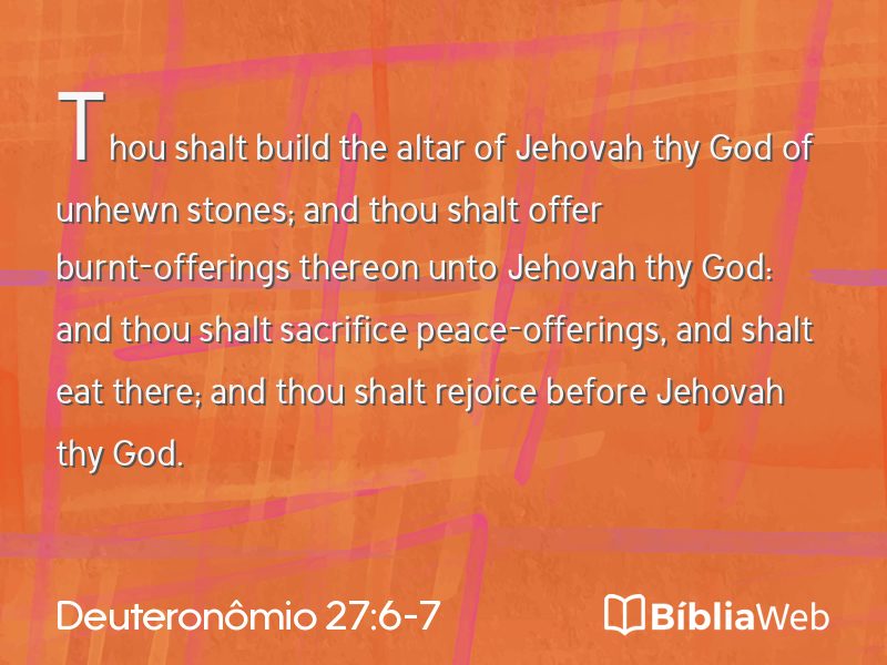 Deuteronômio 27:6-7 em imagem para compartilhar