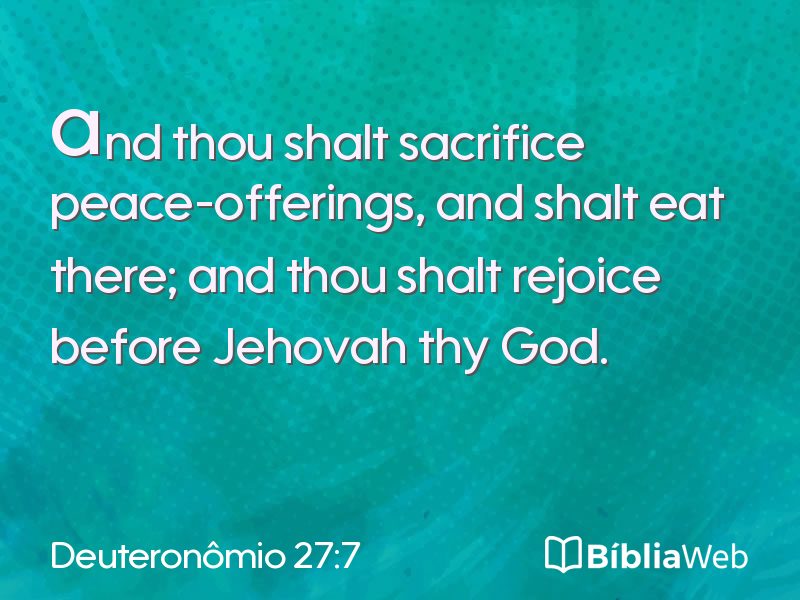 Deuteronômio 27:7 em imagem para compartilhar