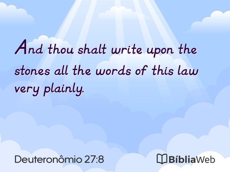 Deuteronômio 27:8 em imagem para compartilhar