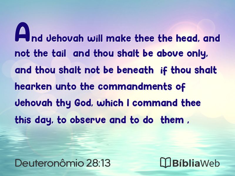 Deuteronômio 28:13 em imagem para compartilhar