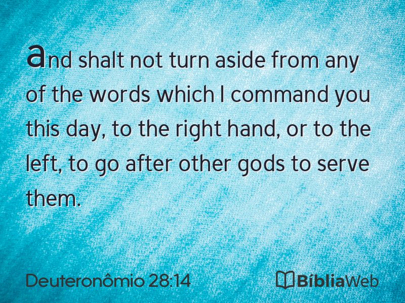 Deuteronômio 28:14 em imagem para compartilhar
