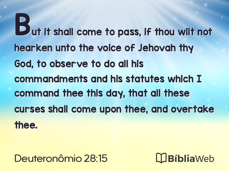 Deuteronômio 28:15 em imagem para compartilhar
