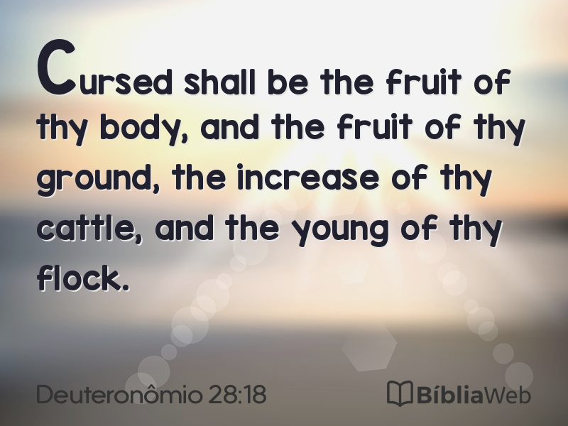 Deuteronômio 28:18 em imagem para compartilhar