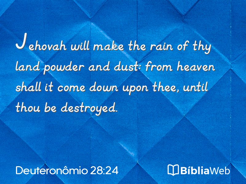 Deuteronômio 28:24 em imagem para compartilhar