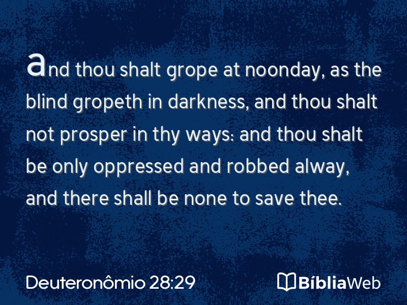 Deuteronômio 28:29 em imagem para compartilhar