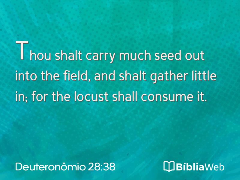Deuteronômio 28:38 em imagem para compartilhar