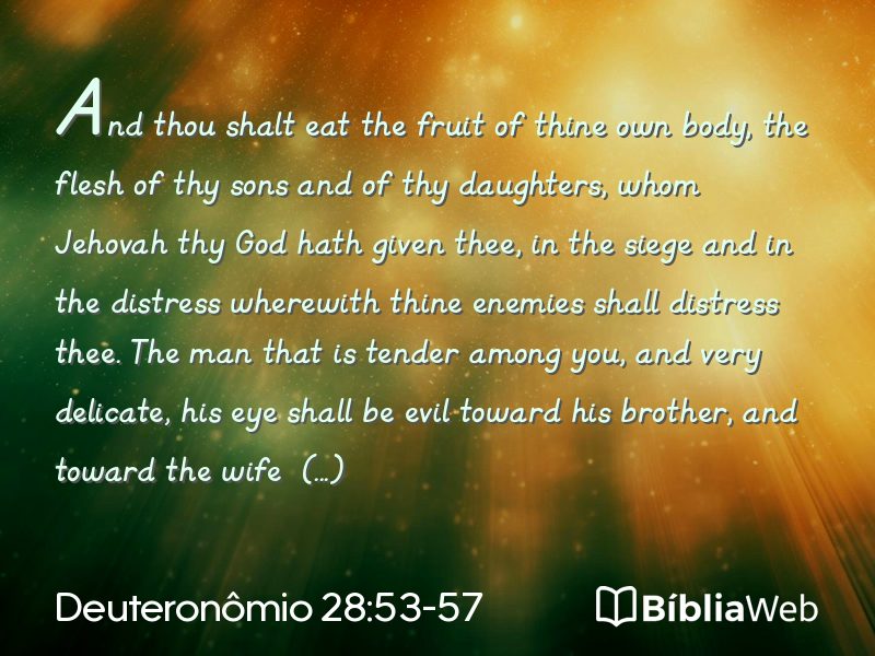Deuteronômio 28:53-57 em imagem para compartilhar