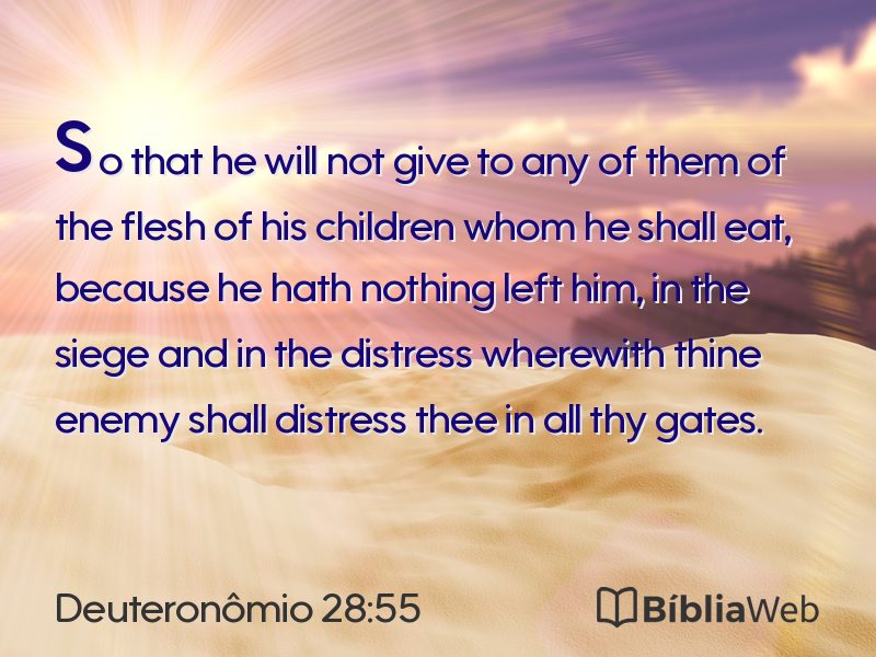 Deuteronômio 28:55 em imagem para compartilhar