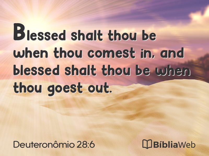 Deuteronômio 28:6 em imagem para compartilhar