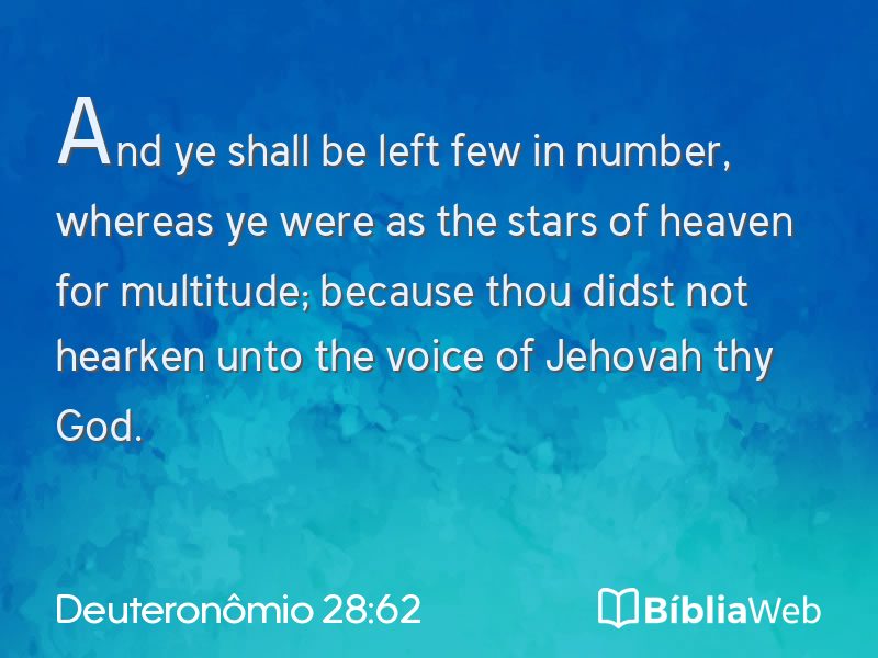 Deuteronômio 28:62 em imagem para compartilhar