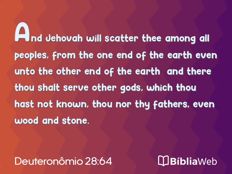 Deuteronômio 28:64 em imagem para compartilhar