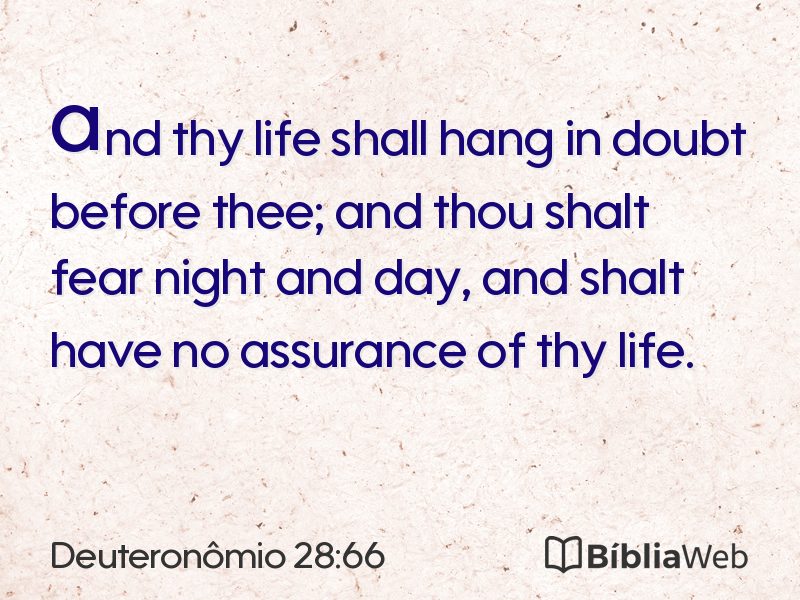 Deuteronômio 28:66 em imagem para compartilhar