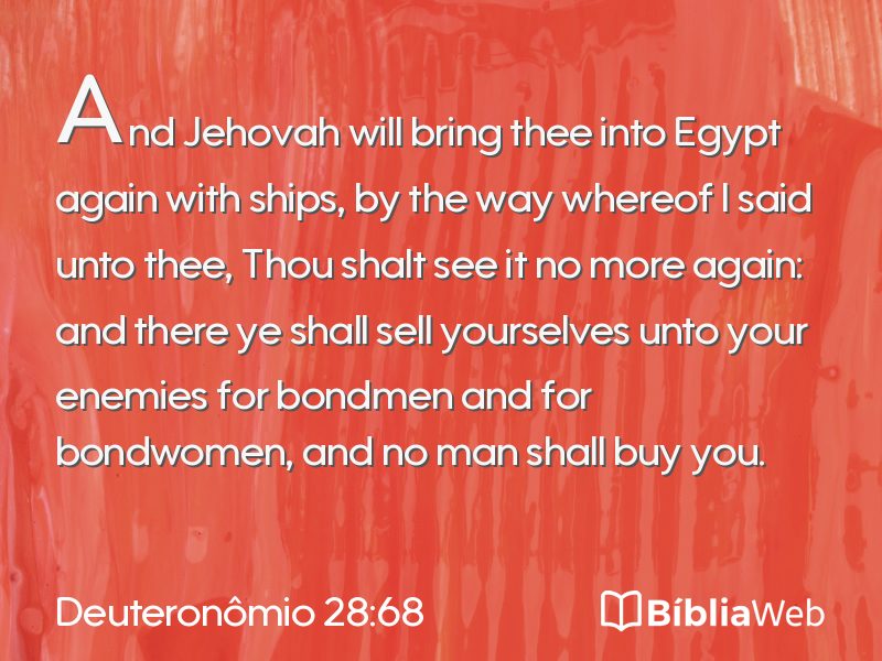 Deuteronômio 28:68 em imagem para compartilhar