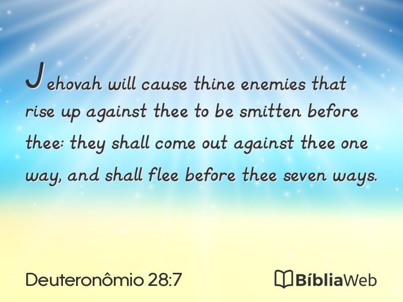 Deuteronômio 28:7 em imagem para compartilhar