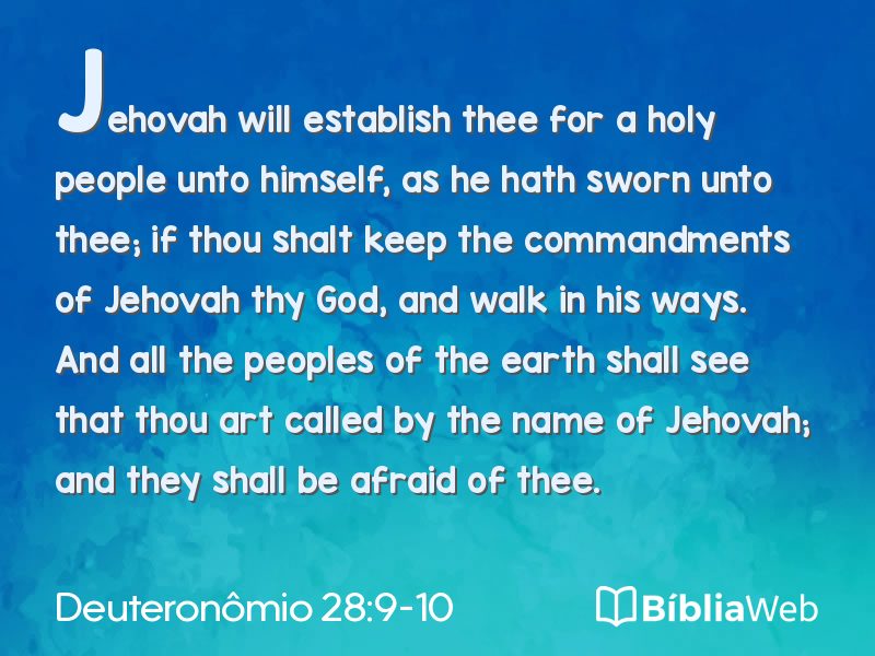 Deuteronômio 28:9-10 em imagem para compartilhar