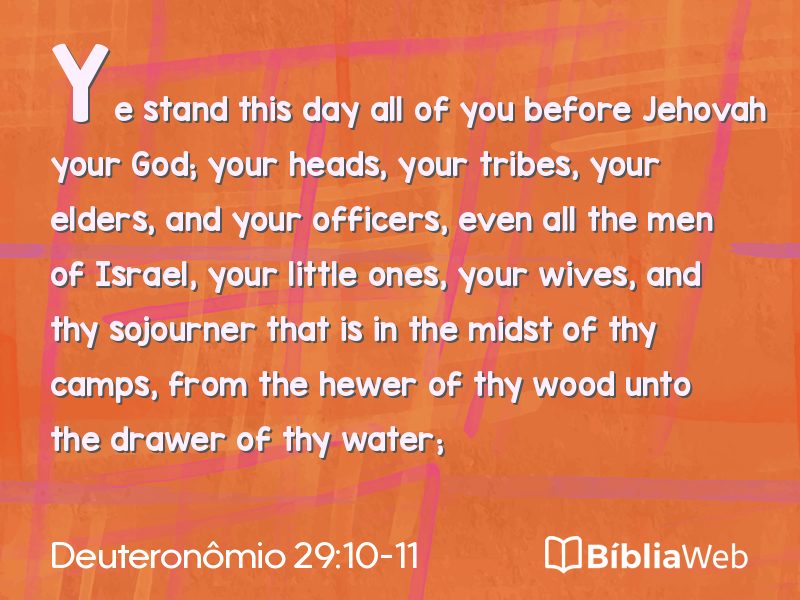 Deuteronômio 29:10-11 em imagem para compartilhar
