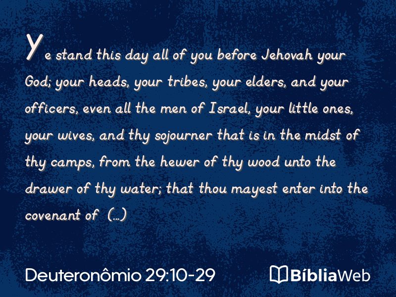 Deuteronômio 29:10-29 em imagem para compartilhar